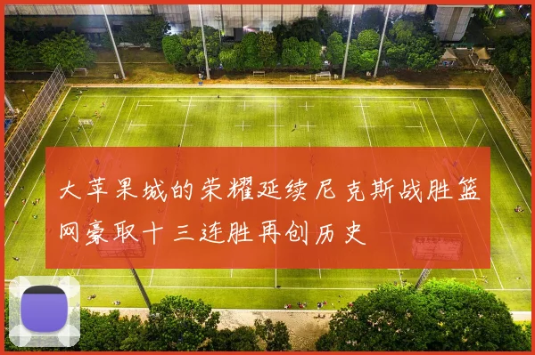 大苹果城的荣耀延续尼克斯战胜篮网豪取十三连胜再创历史